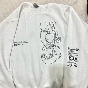 GET WELL SOON ARIANA GRANDE CREWNECK HONEYMOON&CO